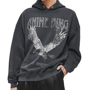 Anine Bing, Rowe, Eagle hoody, sweatshirt purchased from Revolve, size M